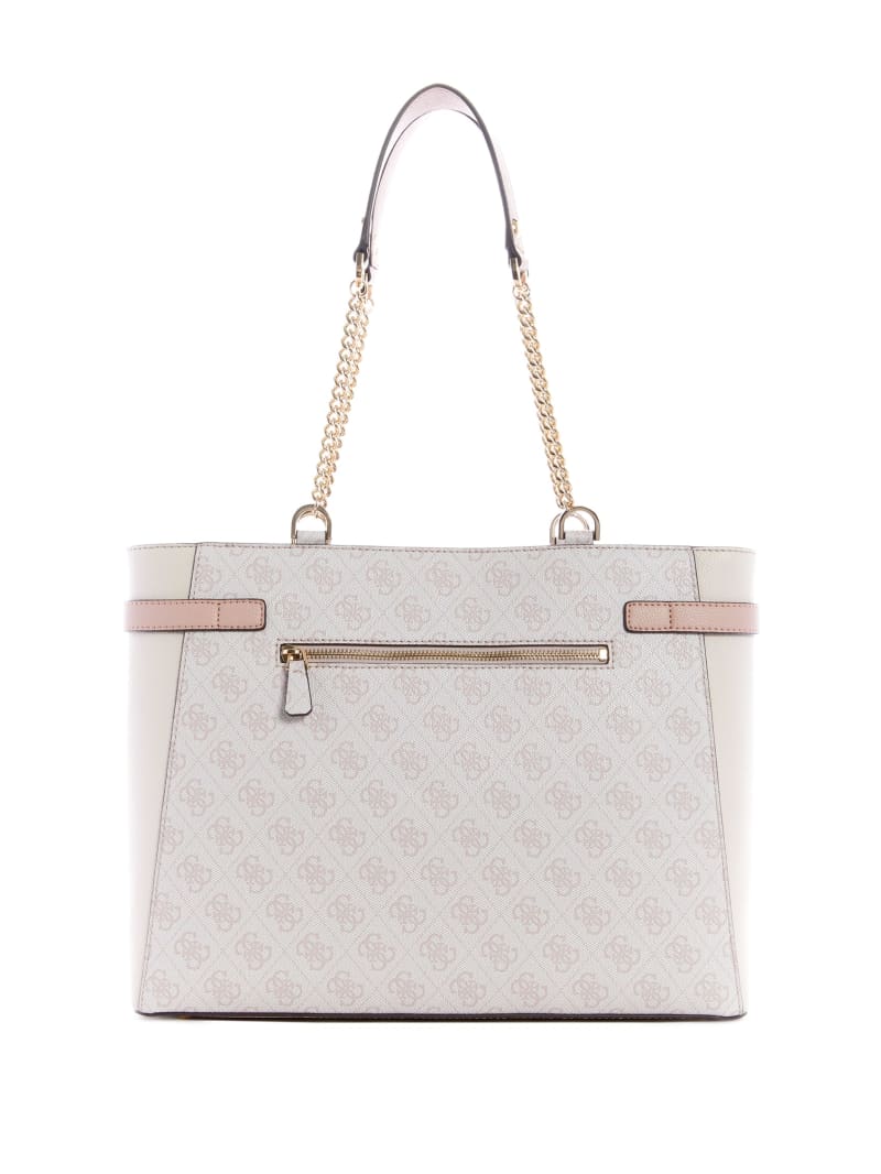 Torby Tote Damskie Guess Zadie Logo Girlfriend Różowe | 614820-XGT