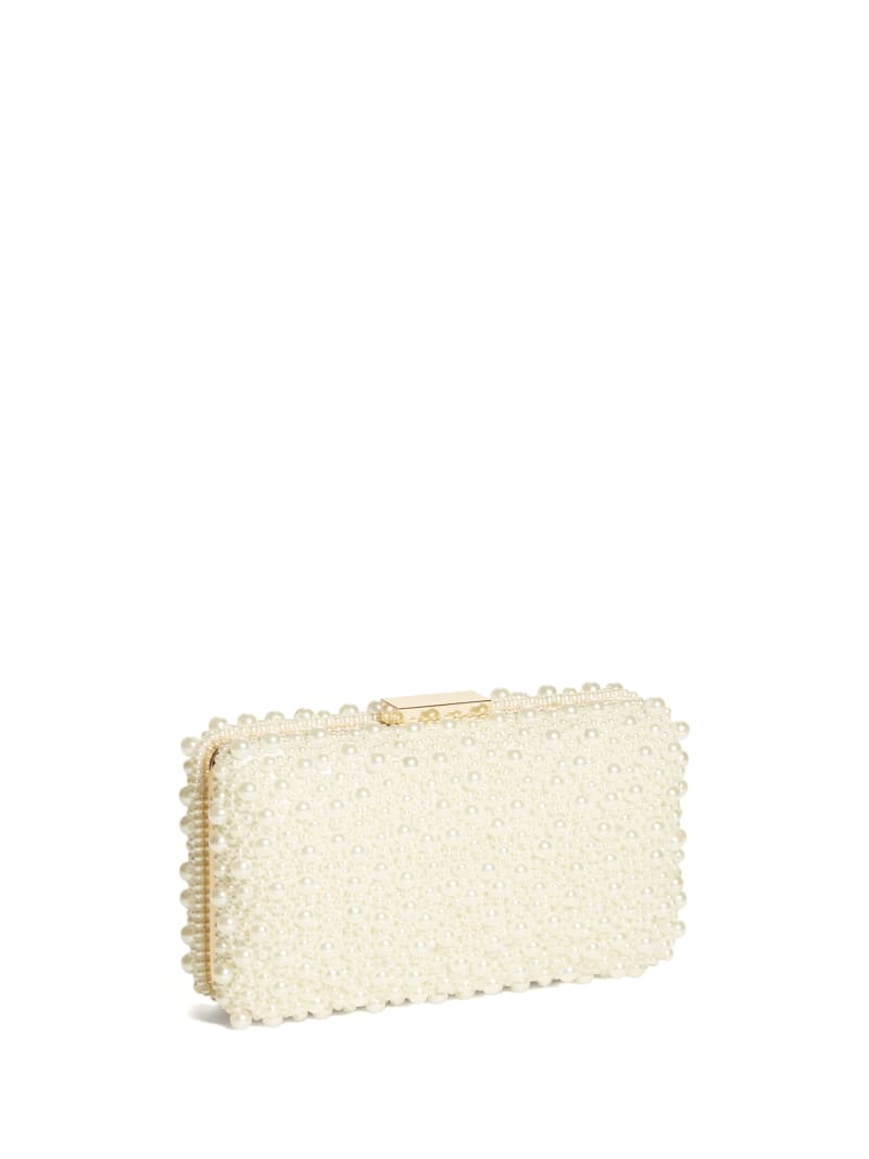 Torebki Damskie Guess Pearl Clutch Złote | 862105-OHK