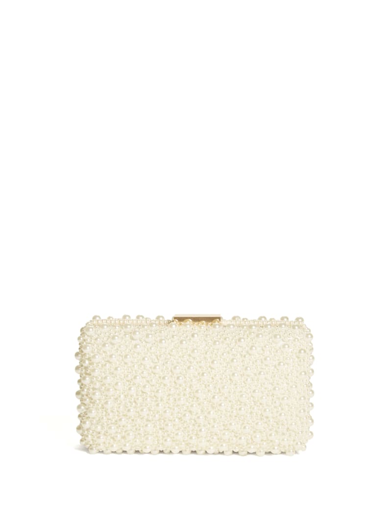 Torebki Damskie Guess Pearl Clutch Złote | 862105-OHK