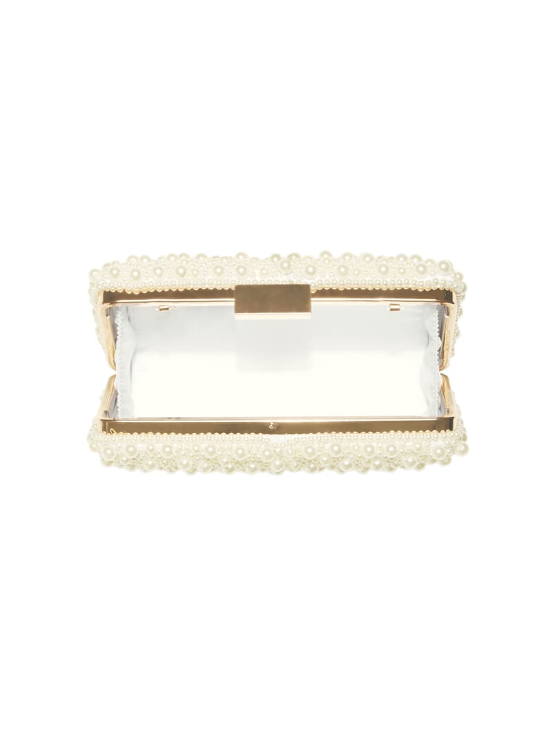 Torebki Damskie Guess Pearl Clutch Złote | 862105-OHK