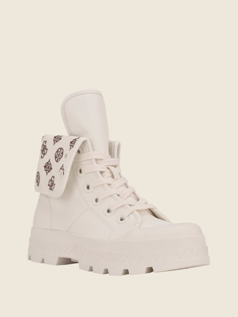 Trampki Damskie Guess Horlo Chunky High-Top Białe | 639052-SMX