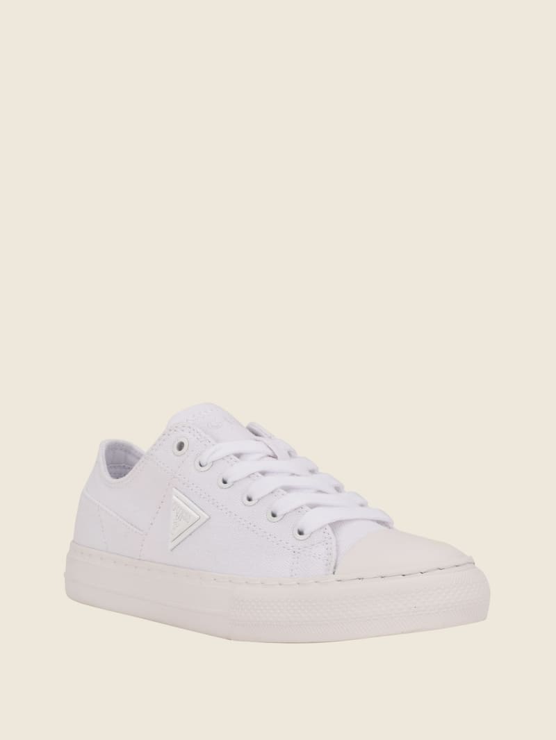 Trampki Damskie Guess Pranze Low-Top Płócienne Białe | 870659-MAO