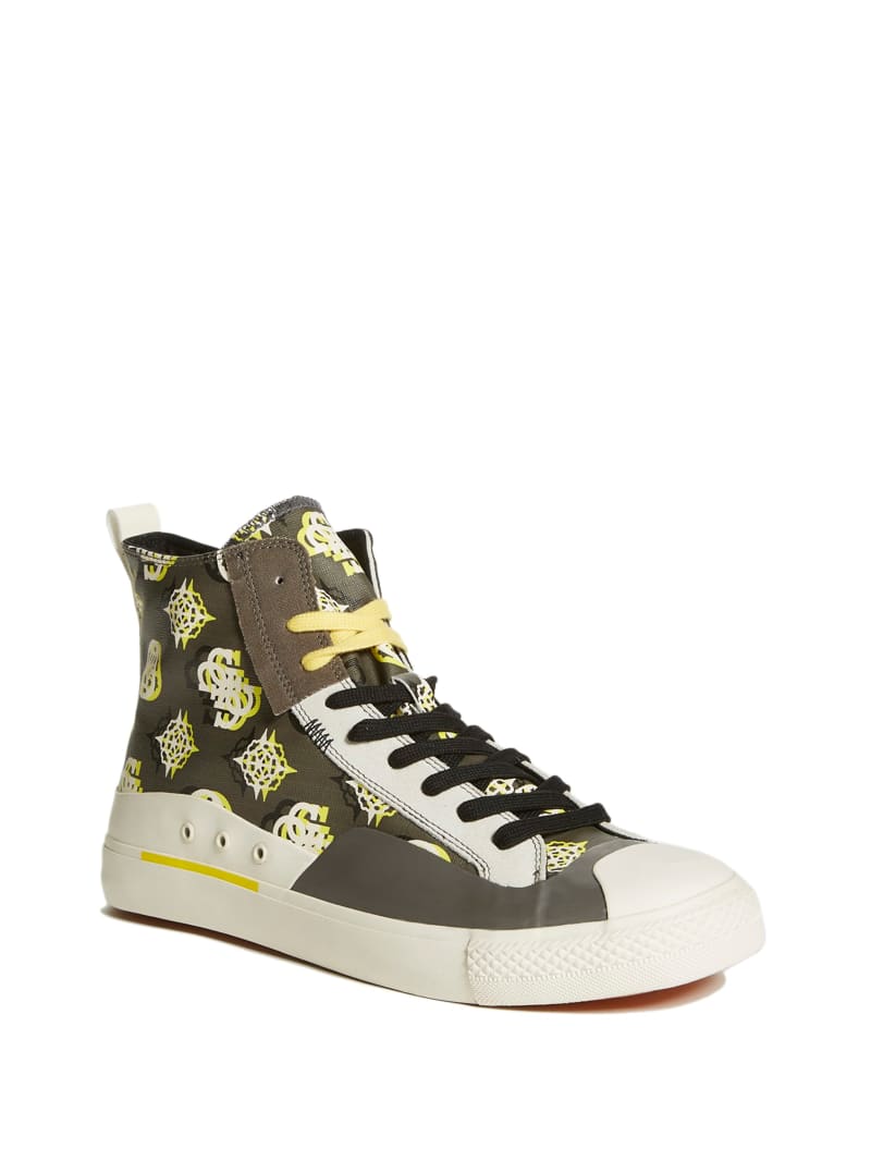 Trampki Męskie Guess Ederle High-Top Ciemny Szare | 674395-TBI