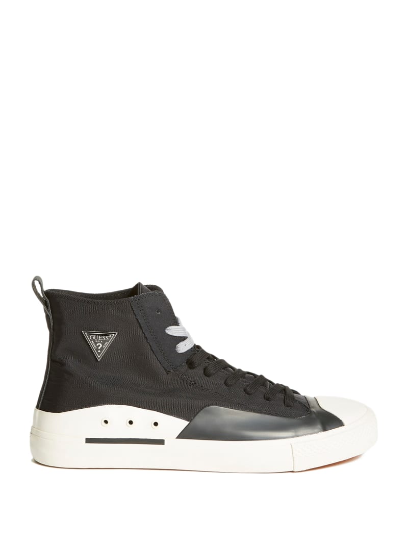 Trampki Męskie Guess Ederle High-Top Czarne | 672453-BPO