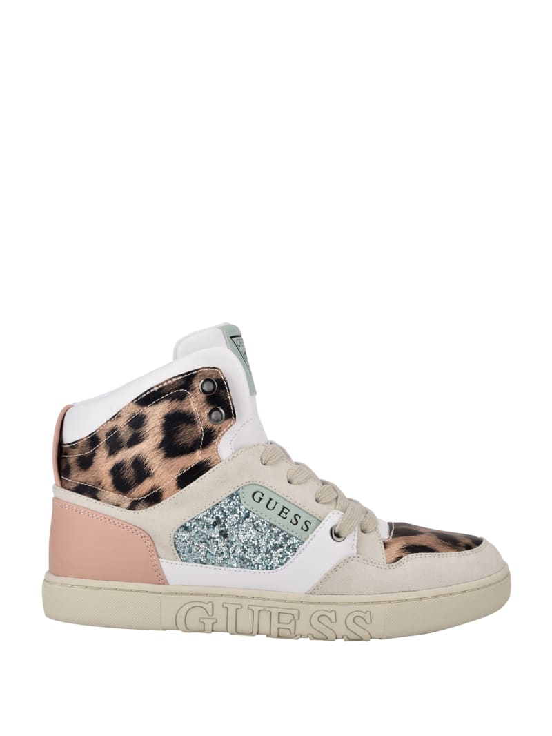 Trampki Męskie Guess Justis Embossed Logo High-Top Kolorowe | 958032-UGI