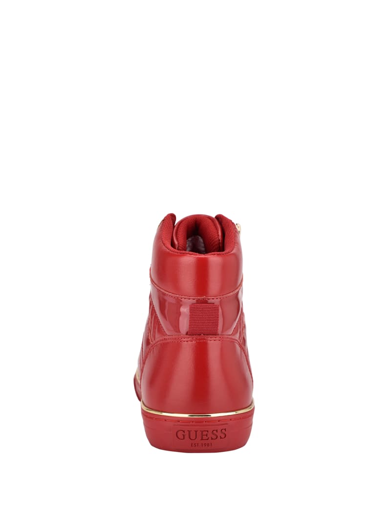 Trampki Męskie Guess Million High-Top Czerwone | 958607-HLW