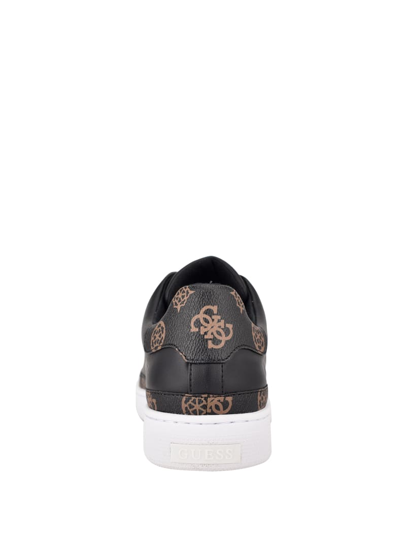 Trampki Męskie Guess Rinzed Logo Trim Low-Top Czarne | 372581-SMU