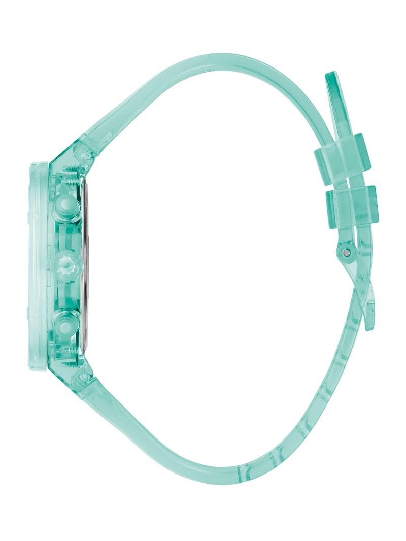 Zegarek Damskie Guess Aqua Transparent Wielofunkcyjny Turkusowe | 913264-NFU