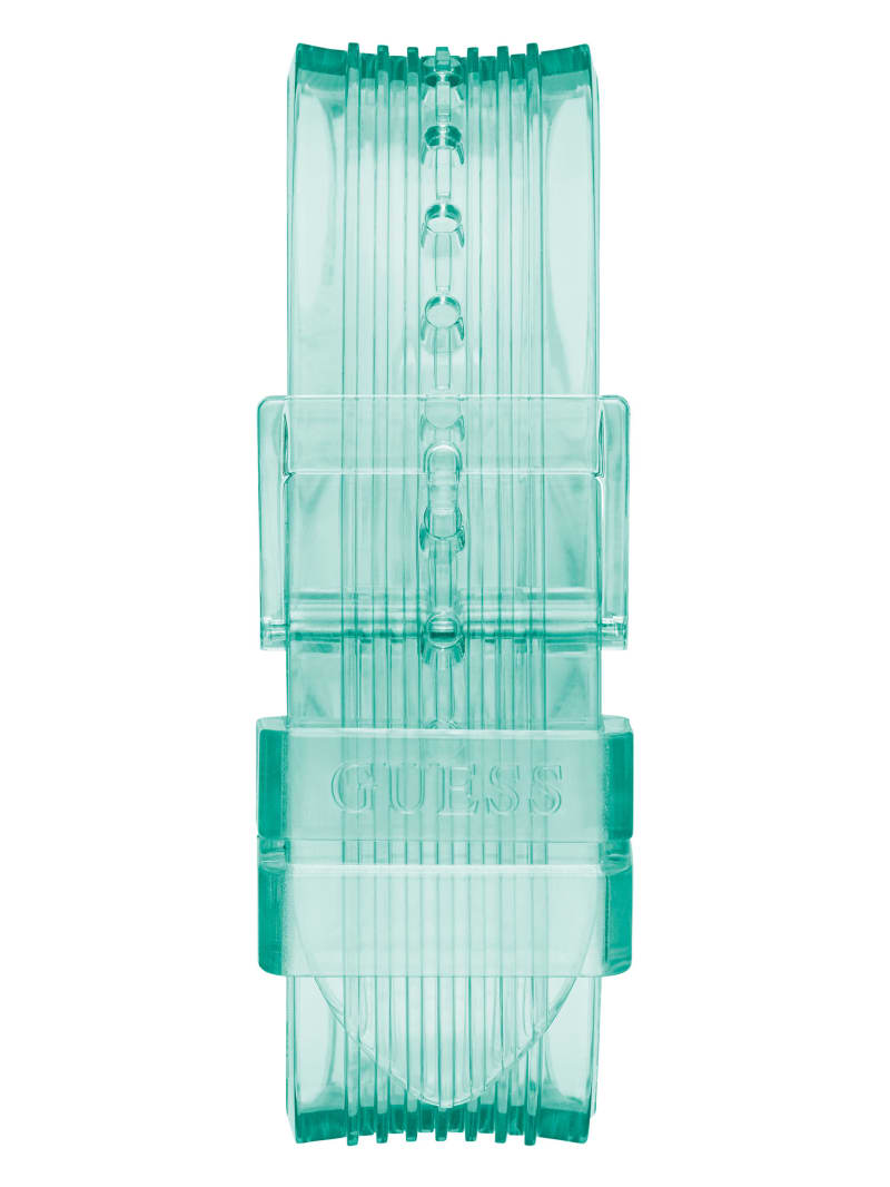 Zegarek Damskie Guess Aqua Transparent Wielofunkcyjny Turkusowe | 913264-NFU