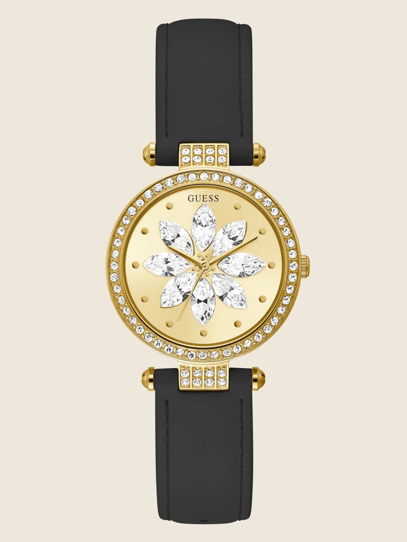 Zegarek Damskie Guess Gold-Tone Crystal and Skórzane Analog Kolorowe | 068127-IZF