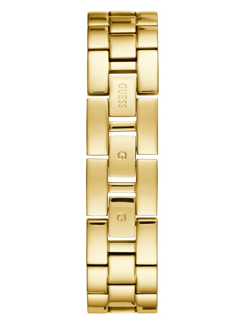 Zegarek Damskie Guess Gold-Tone Crystal Bangle Analog Złote | 278096-MAO