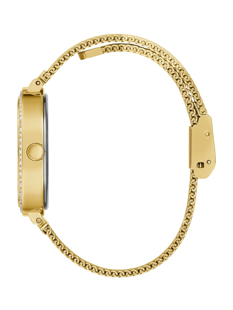 Zegarek Damskie Guess Gold-Tone Mesh Analog Złote | 324768-NRM