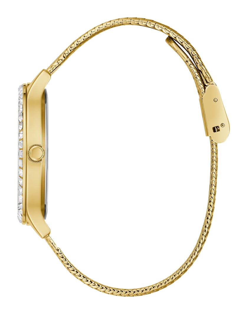 Zegarek Damskie Guess Gold-Tone Mesh Analog Złote | 759842-YDZ