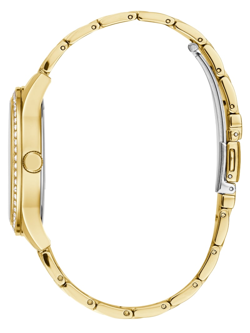 Zegarek Damskie Guess Gold-Tone Quattro G Analog Złote | 479608-TXM