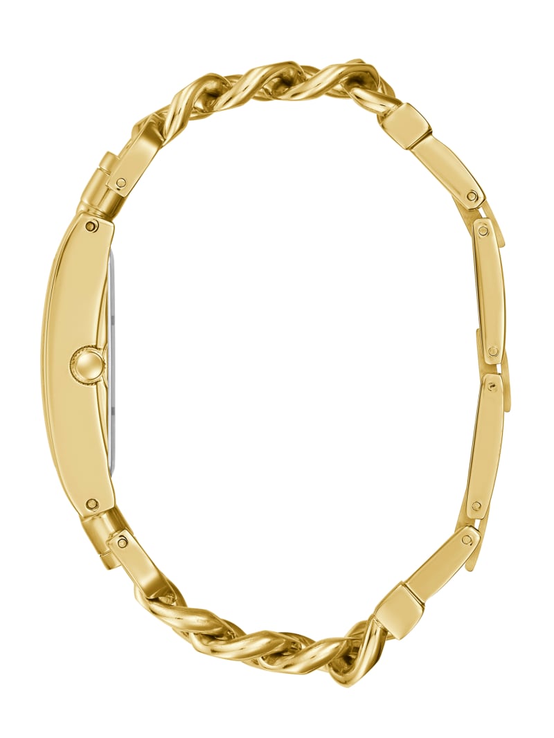 Zegarek Damskie Guess Gold-Tone Square Analog Złote | 216079-NPQ