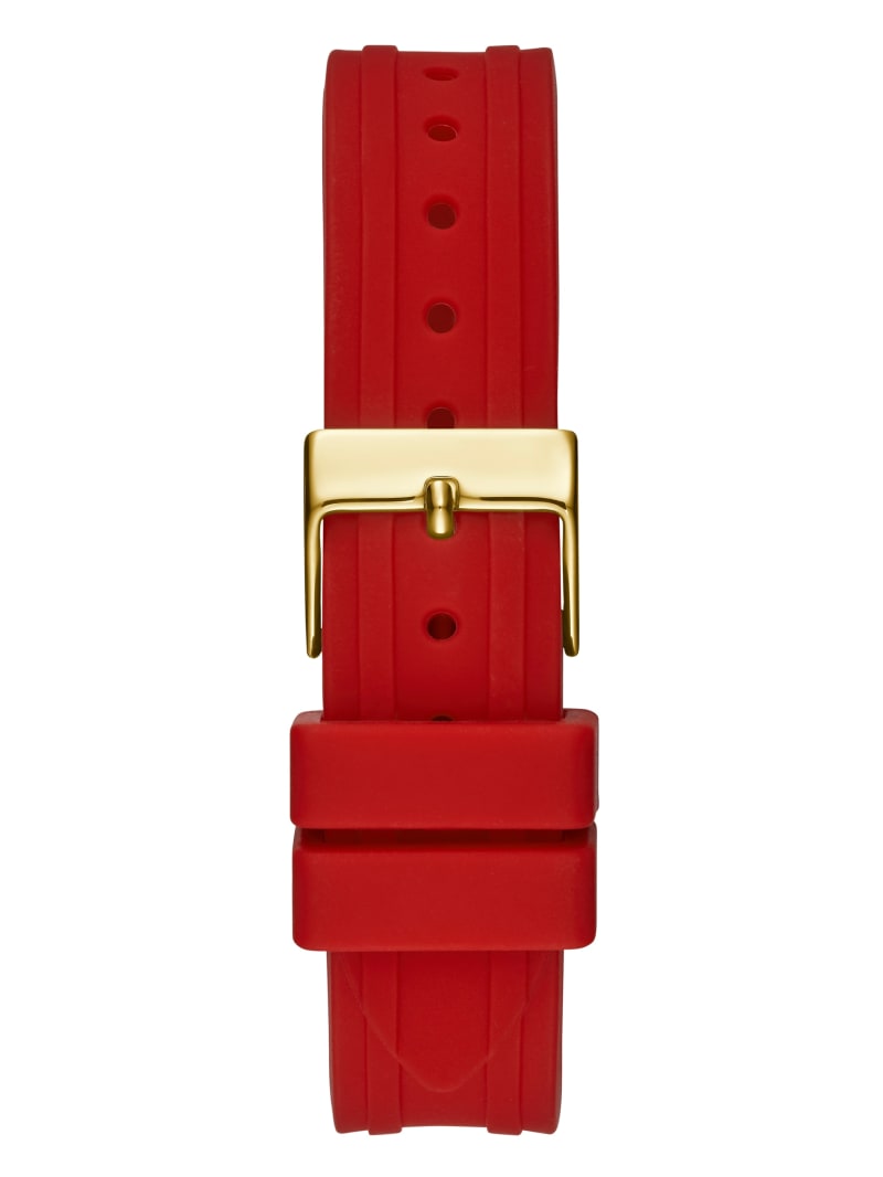 Zegarek Damskie Guess Gold-Tone and Red Analog Kolorowe | 467208-FYW