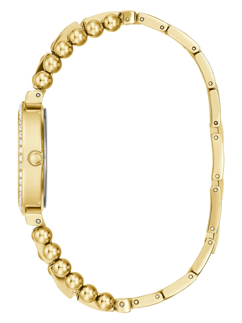 Zegarek Damskie Guess Gold-Tone and Rhinestone Analog Złote | 964380-TIE