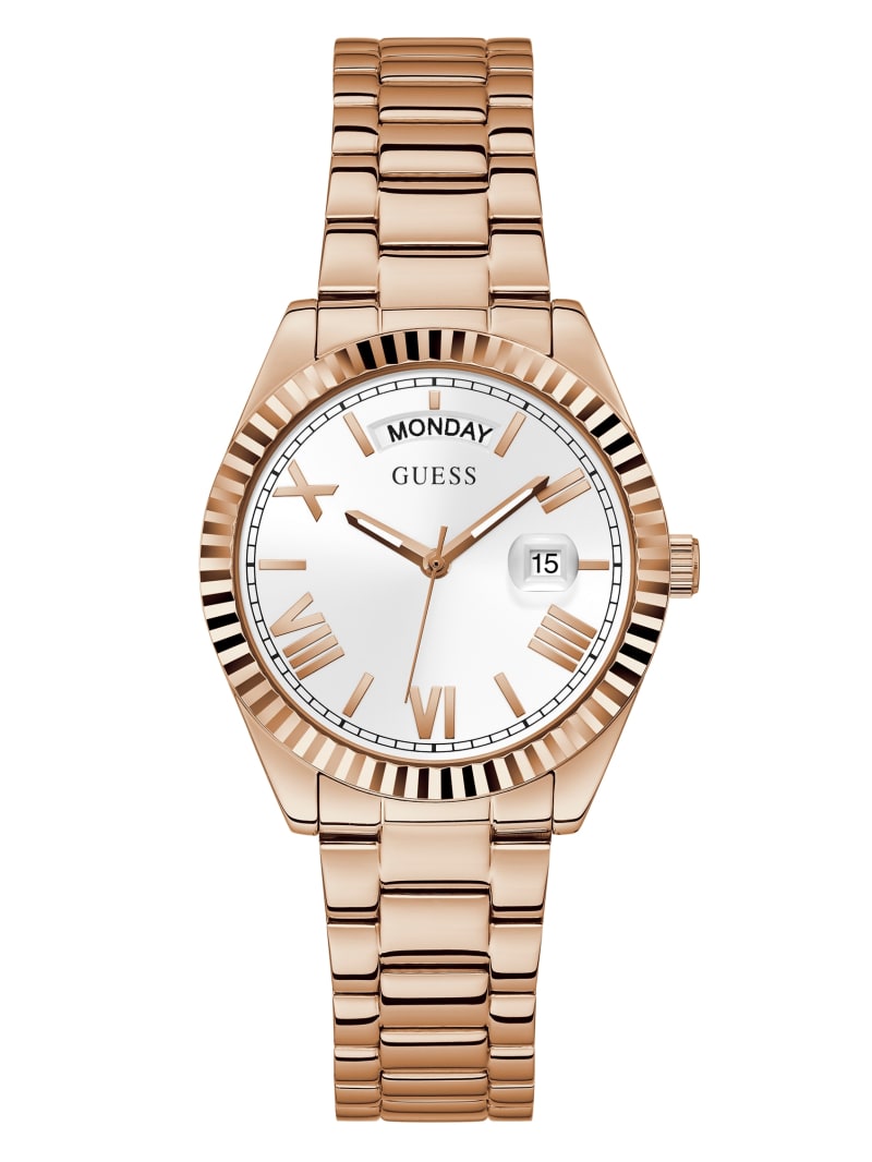 Zegarek Damskie Guess Rose Gold-Tone Analog Różowe Złote | 106548-PDS