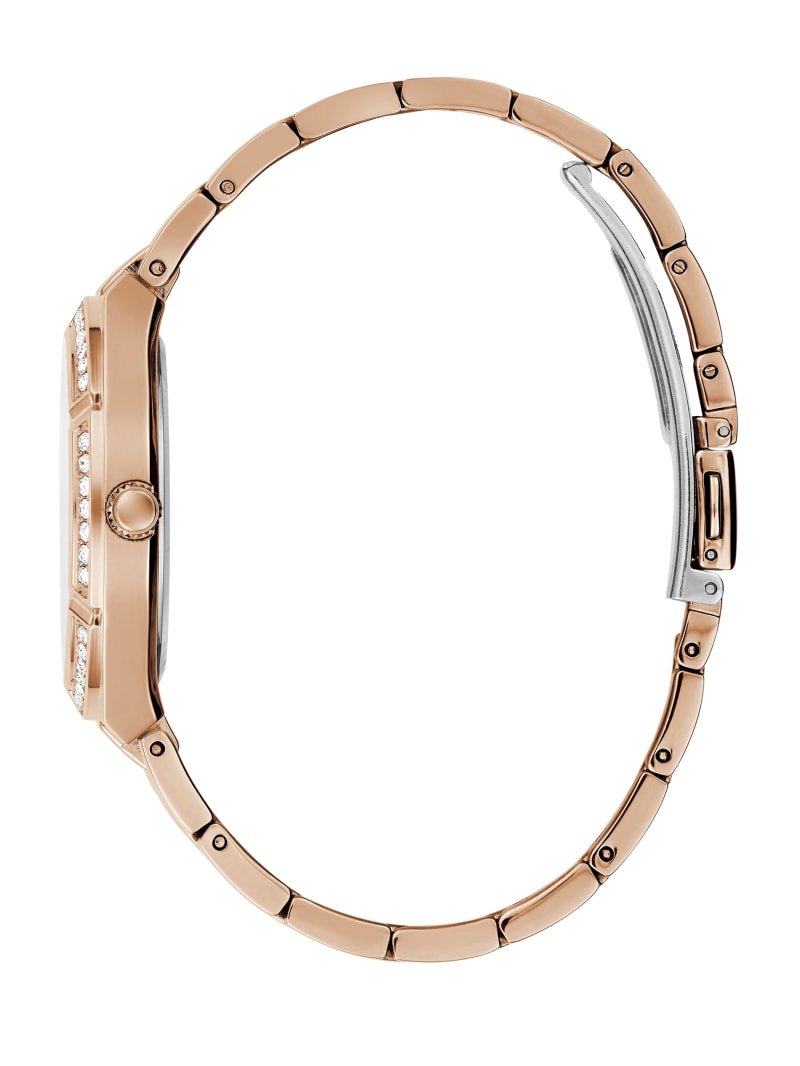 Zegarek Damskie Guess Rose Gold-Tone Analog Różowe Złote | 724018-SNO