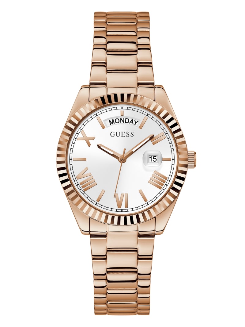 Zegarek Damskie Guess Rose Gold-Tone Heart Analog Różowe Złote | 638547-WKY