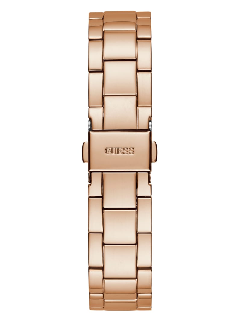 Zegarek Damskie Guess Rose Gold-Tone and Rhinestone Wielofunkcyjny Różowe Złote | 340698-MAK