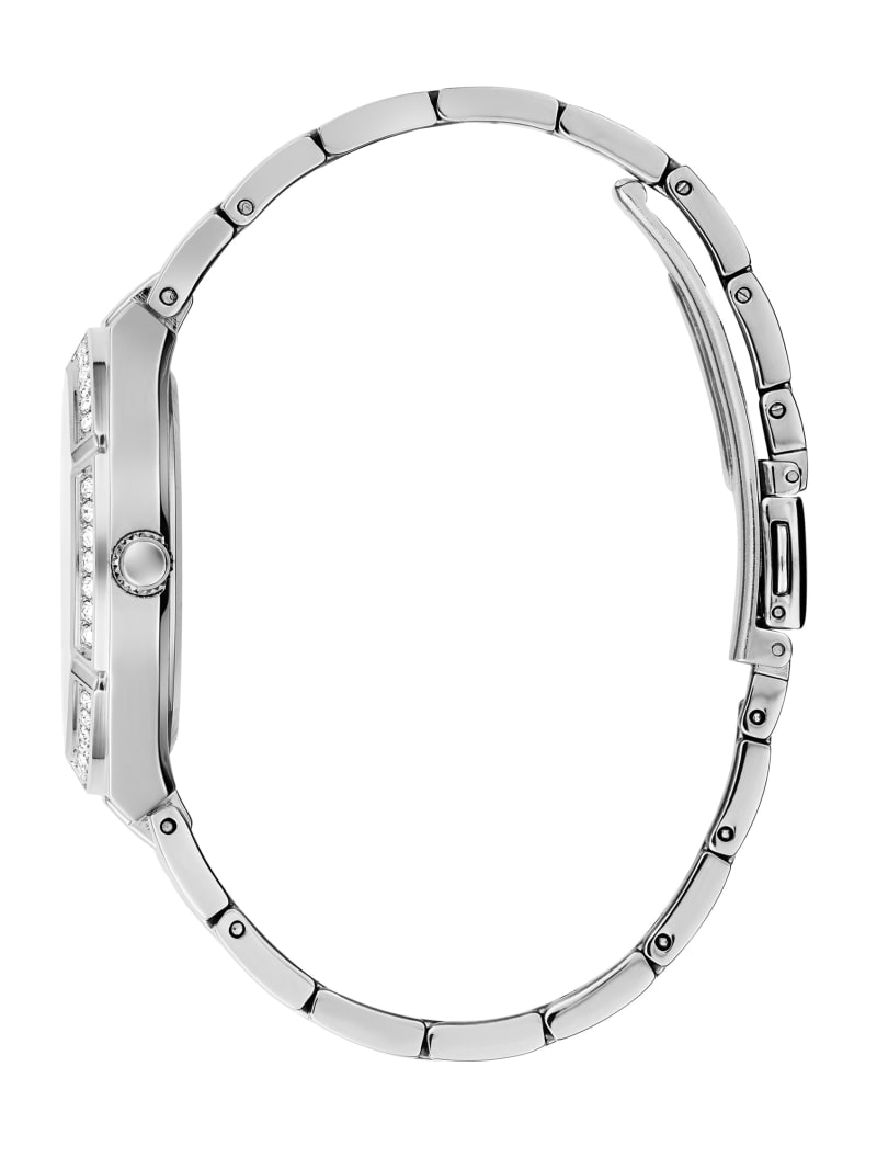 Zegarek Damskie Guess Silver-Tone Analog Srebrne | 163904-RPX