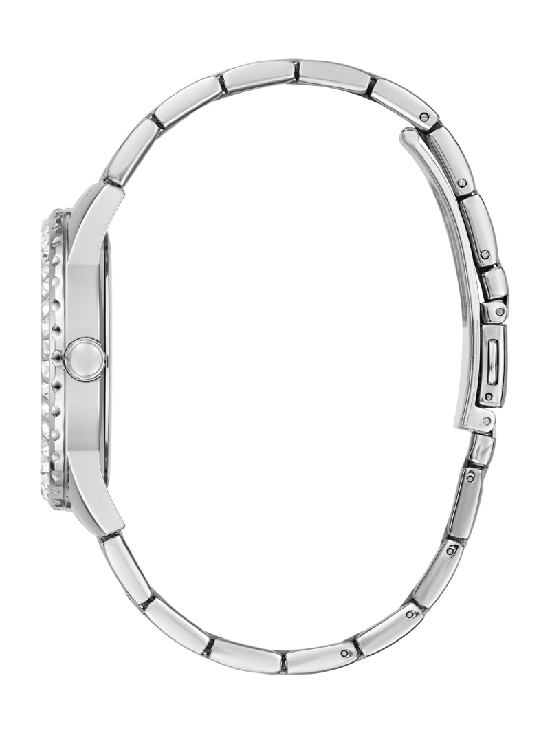 Zegarek Damskie Guess Silver-Tone Analog Srebrne | 625974-EMC