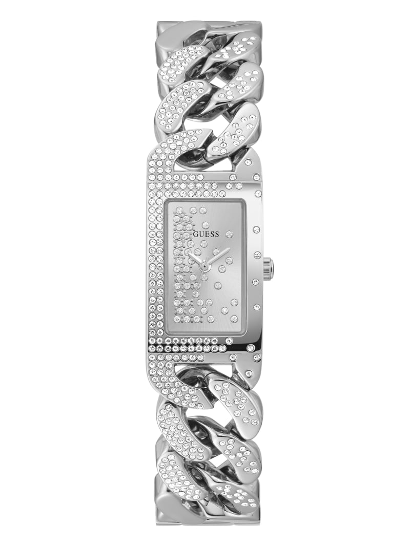 Zegarek Damskie Guess Silver-Tone Analog Srebrne | 786914-NWO