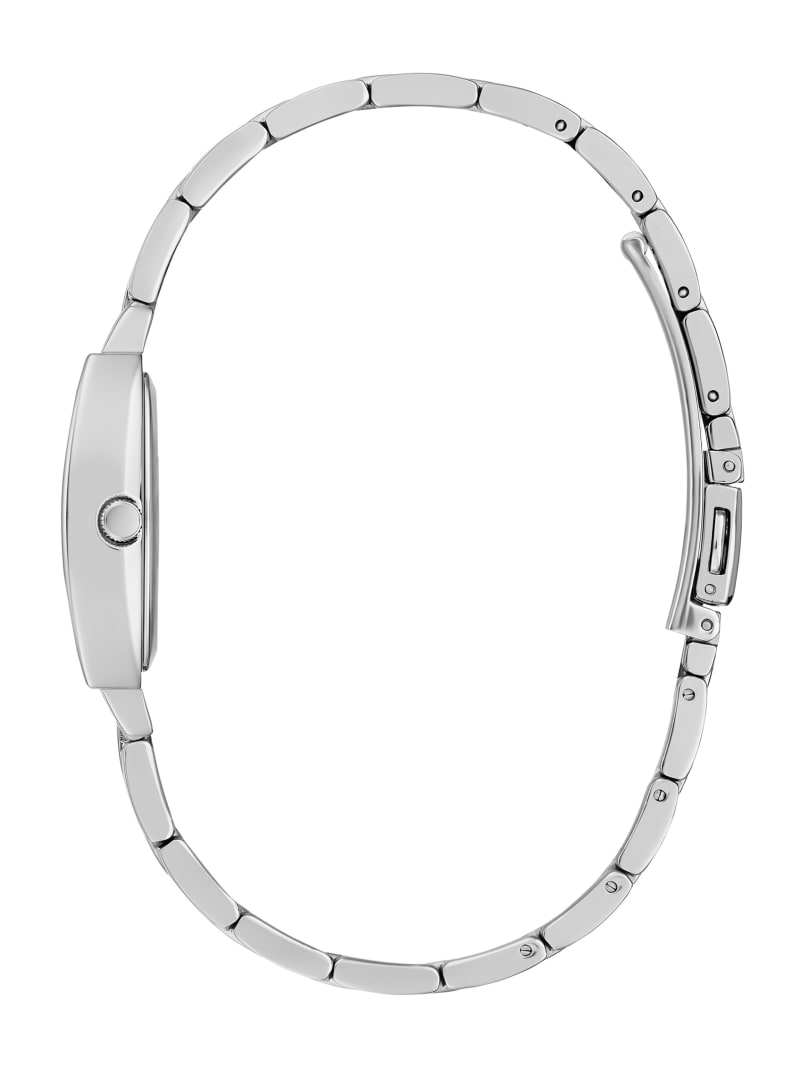 Zegarek Damskie Guess Silver-Tone and Diamond Analog Srebrne | 617289-OGT