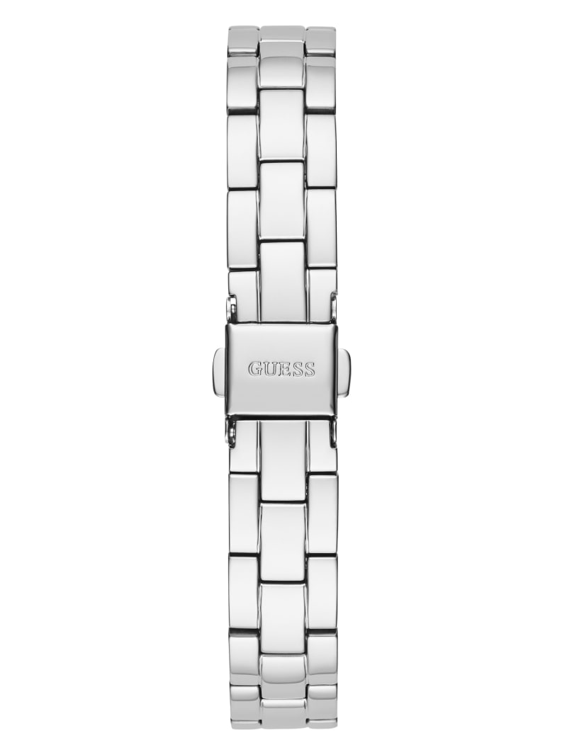 Zegarek Damskie Guess Silver-Tone and Diamond Analog Srebrne | 617289-OGT