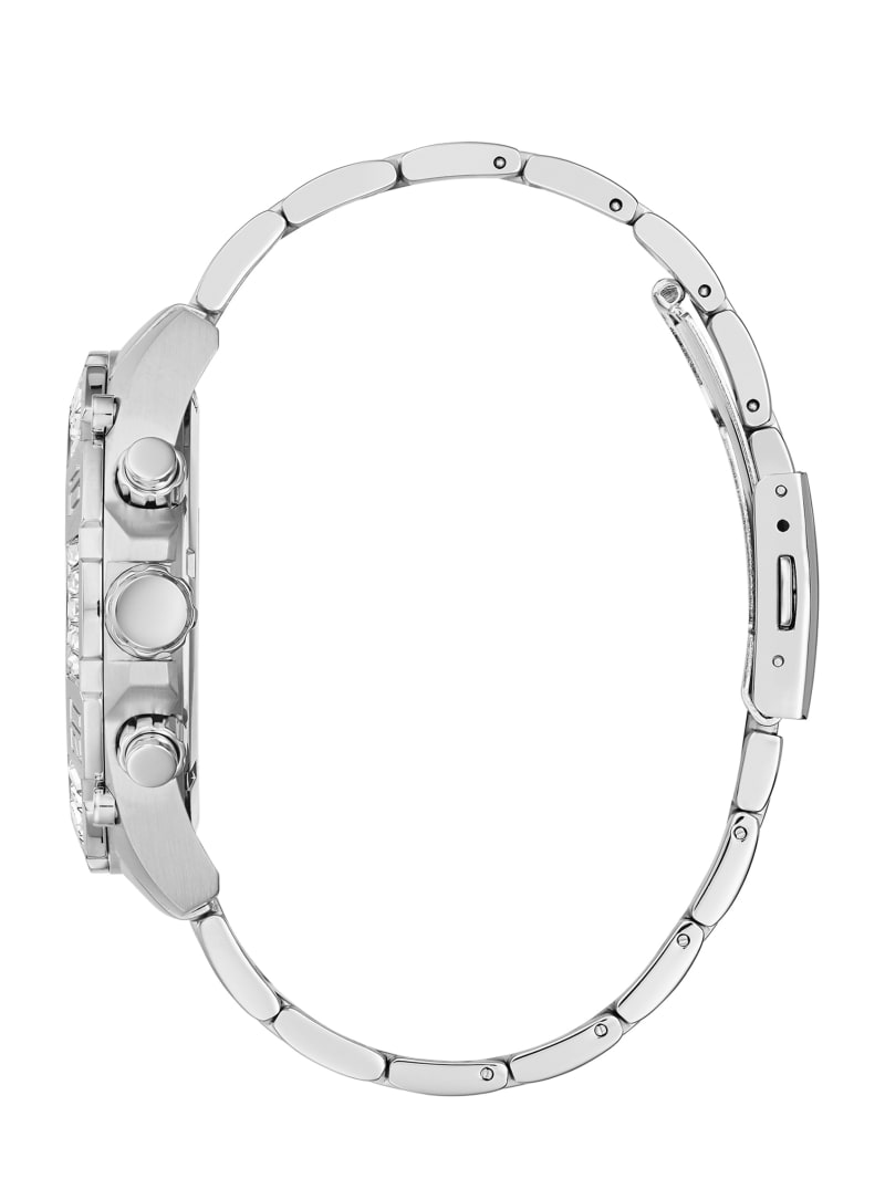 Zegarek Męskie Guess And Silver-Tone Wielofunkcyjny Srebrne | 412938-RPX