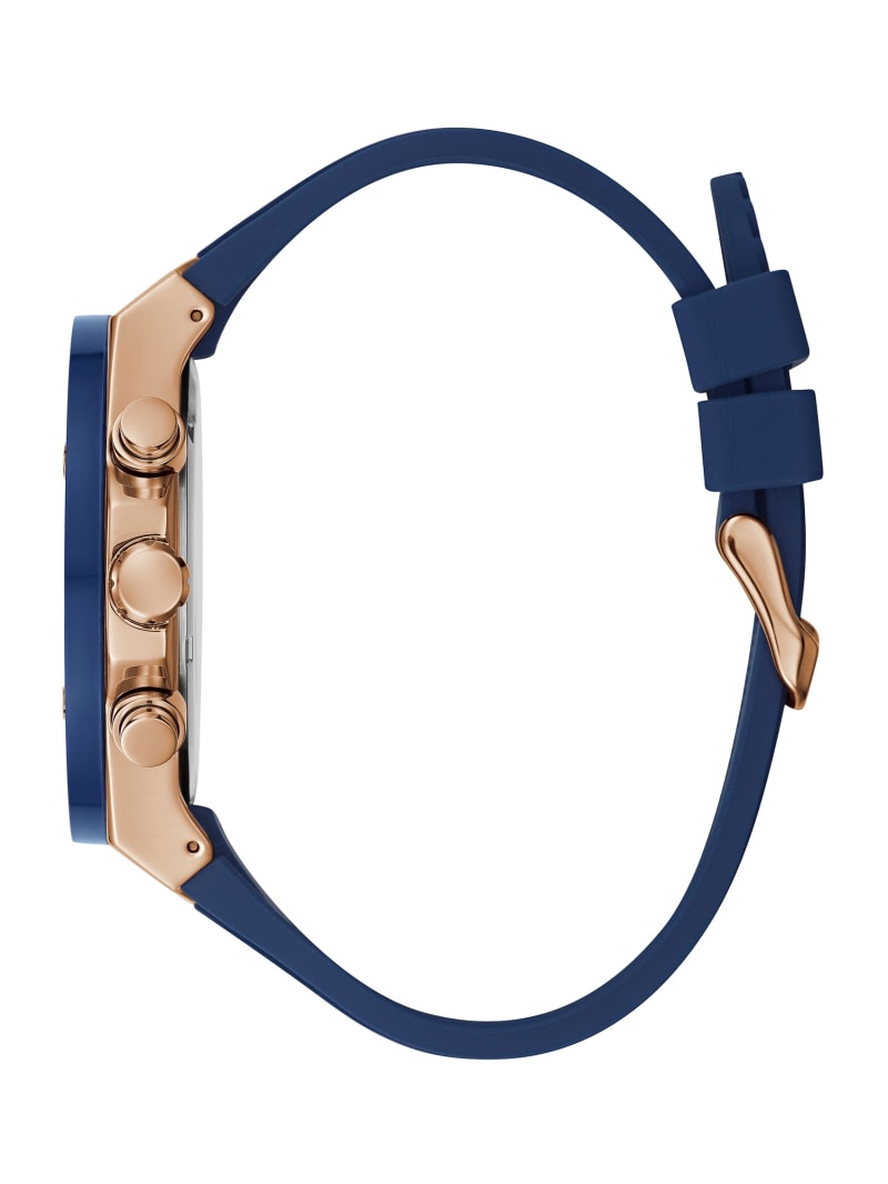 Zegarek Męskie Guess Blue And Rose-Gold Silikon Niebieskie | 092534-PBE