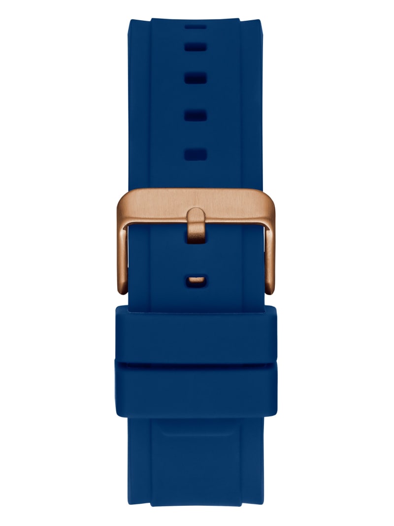 Zegarek Męskie Guess Blue and Rose Gold-Tone Wielofunkcyjny Niebieskie | 765318-ZCJ