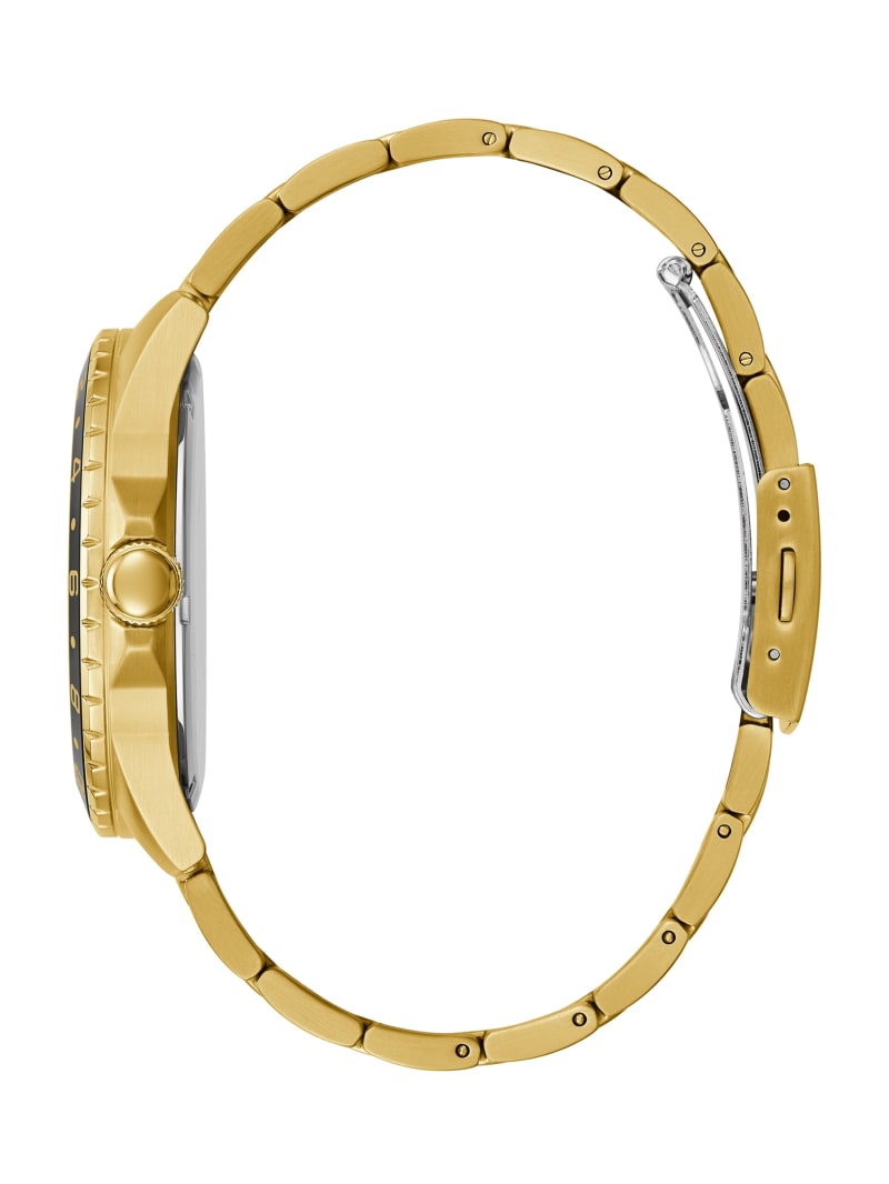 Zegarek Męskie Guess Gold-Tone And Green Sportowe Złote | 587932-RHB