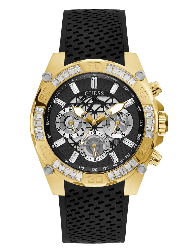 Zegarek Męskie Guess Gold-Tone And Tachymeter Kolorowe | 439675-TGW