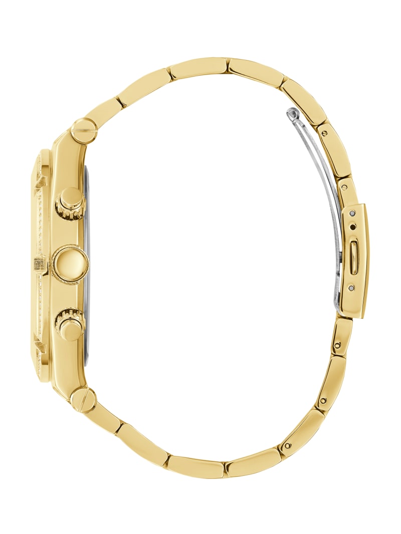 Zegarek Męskie Guess Gold-Tone Rhinestone Wielofunkcyjny Złote | 813602-IKC