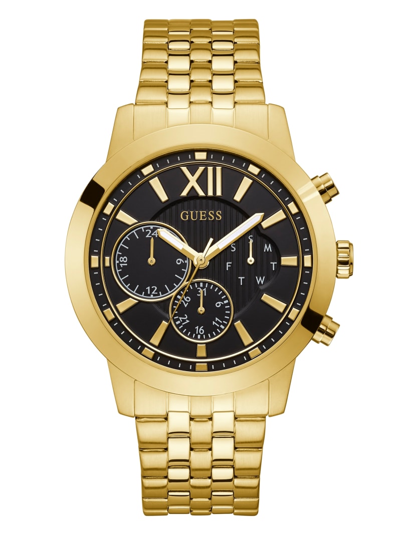 Zegarek Męskie Guess Gold-Tone Wielofunkcyjny Złote | 039241-RFY