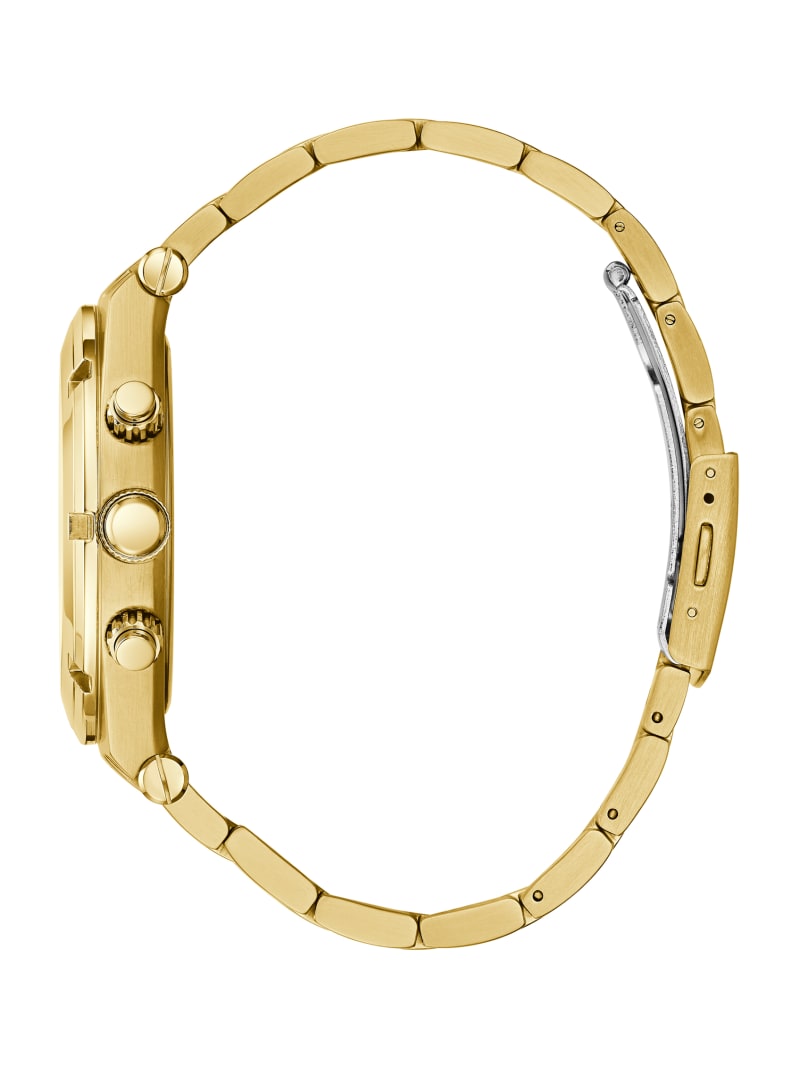 Zegarek Męskie Guess Gold-Tone Wielofunkcyjny Złote | 907541-TUV