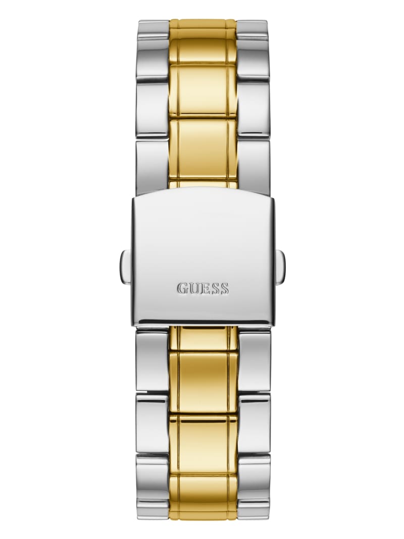 Zegarek Męskie Guess Green Two-Tone Wielofunkcyjny Srebrne | 924803-EAC