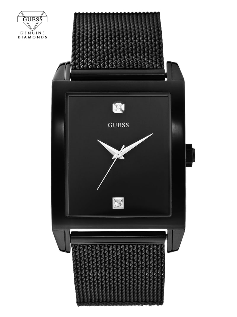 Zegarek Męskie Guess Mesh Diamond Analog Czarne | 014638-VMW