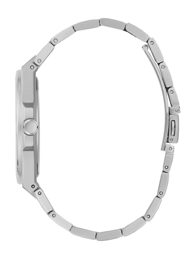 Zegarek Męskie Guess Perspective Silver-Tone and Blue Analog Niebieskie | 462018-SMP