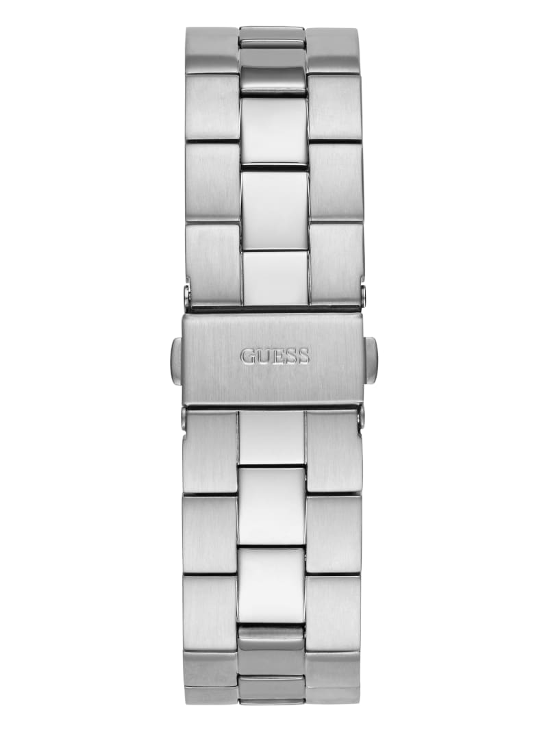 Zegarek Męskie Guess Perspective Silver-Tone and Blue Analog Niebieskie | 462018-SMP