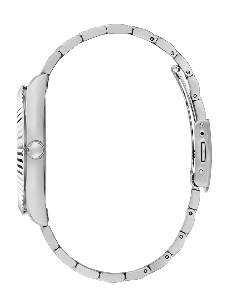 Zegarek Męskie Guess Silver-Tone Analog Czarne | 098643-YEJ