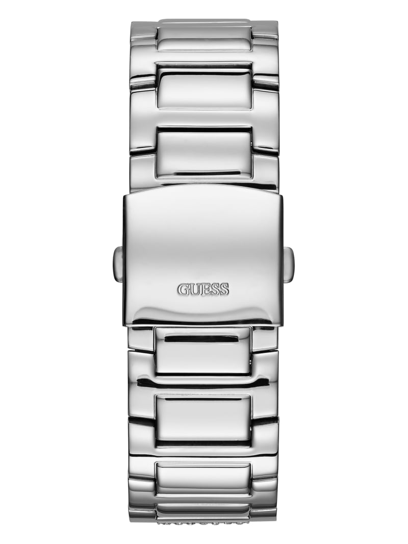 Zegarek Męskie Guess Silver-Tone Wielofunkcyjny Srebrne | 529834-LFC