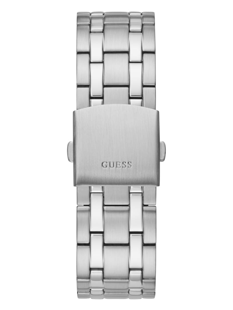 Zegarek Męskie Guess Silver-Tone Wielofunkcyjny Srebrne | 670532-RDS