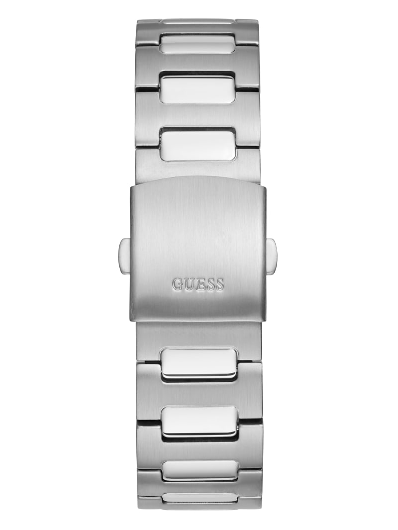 Zegarek Męskie Guess Silver-Tone and Analog Srebrne | 508612-DRP